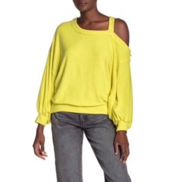 NWT FREE PEOPLE Flaunt It One-Shoulder Top #C06 - Picture 2 of 11